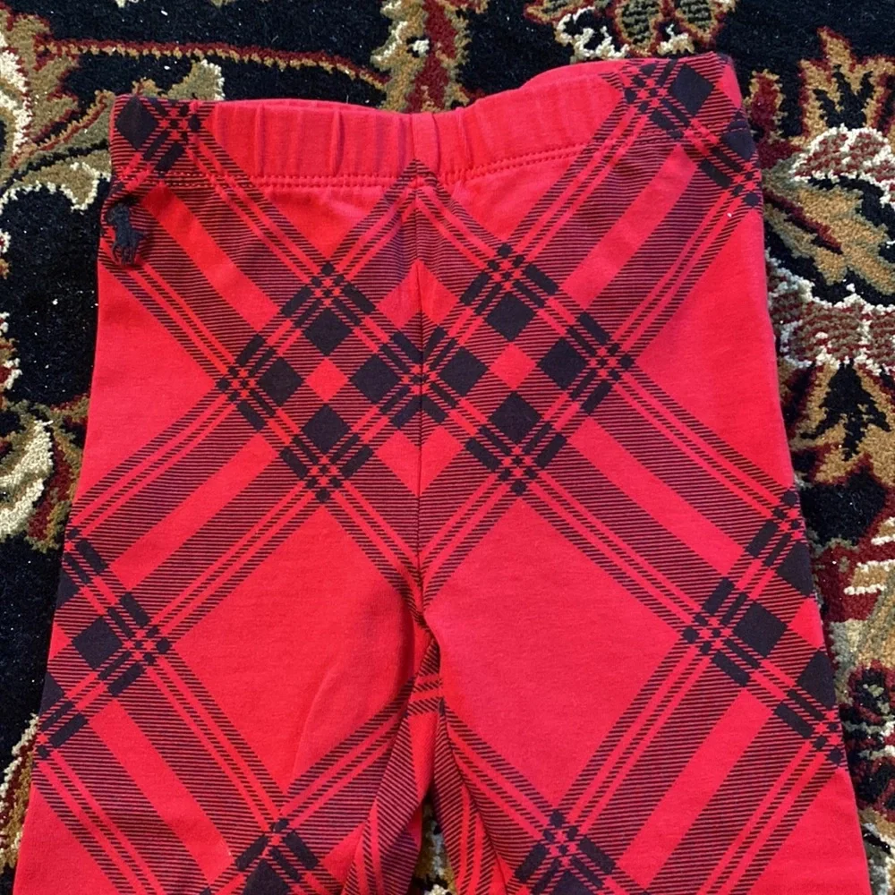 Ralph Lauren red and black holiday leggings